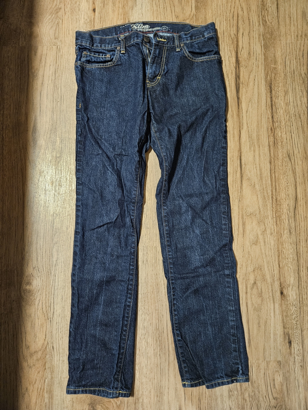 Old Navy Straight Leg Dark Blue Jeans 32x32